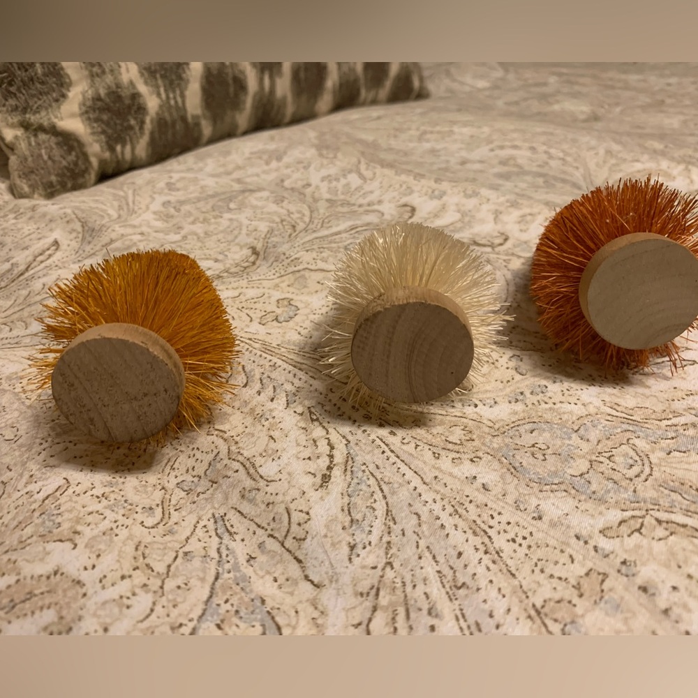 Primitives by Kathy Set 3 Autumn Small Bottle Brush Trees - Great Condition - Picture 5 of 6